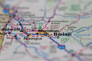 Map of Meridian, Idaho, where Red Truck Disaster Response services
