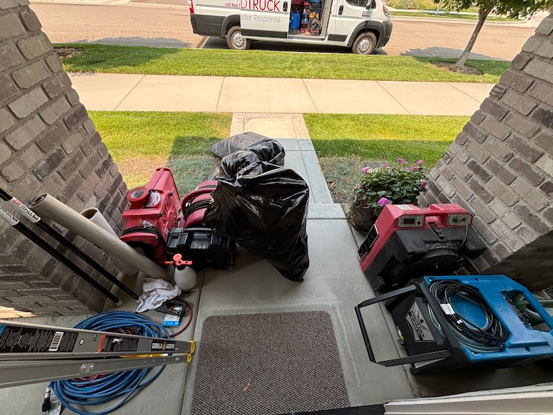 treating moisture in a crawl space
