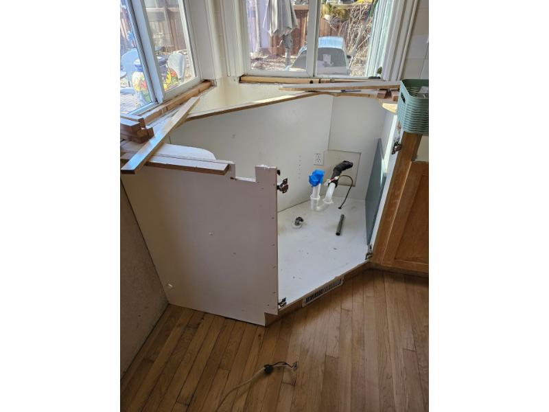 Kitchen Before 2 burst water pipe in boise