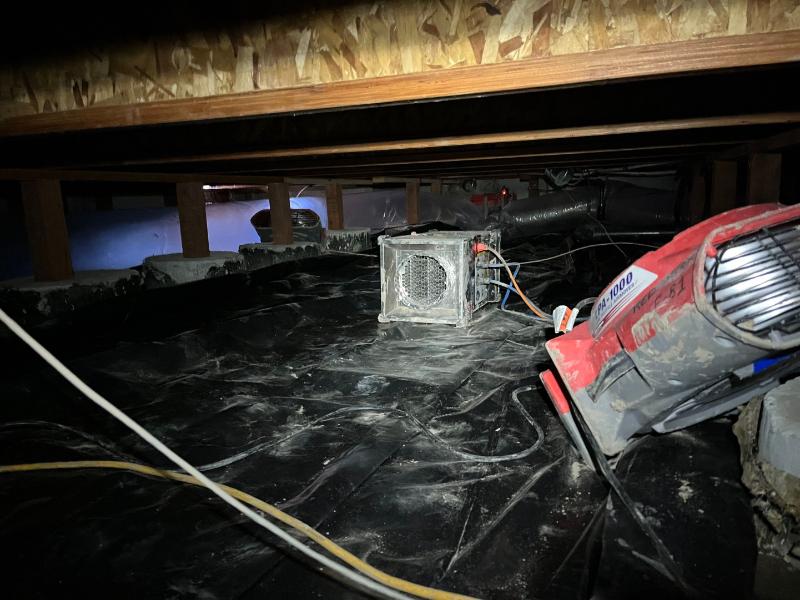 crawlspace water damage drainage repair