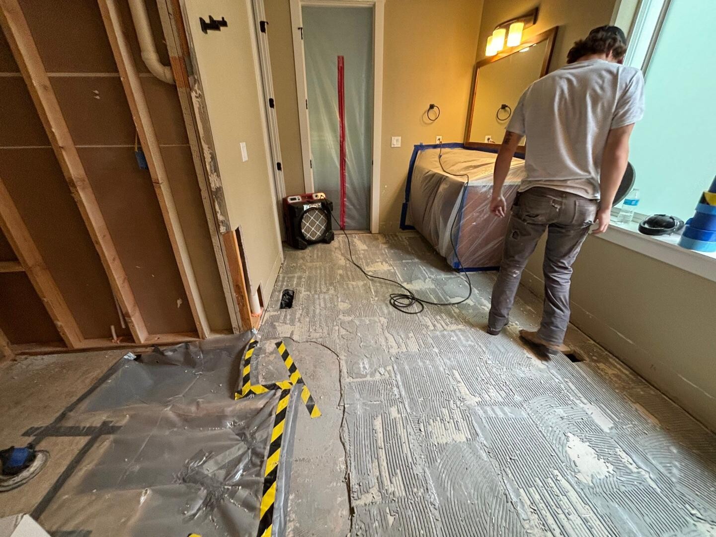 Bath demo water leak don't DIY