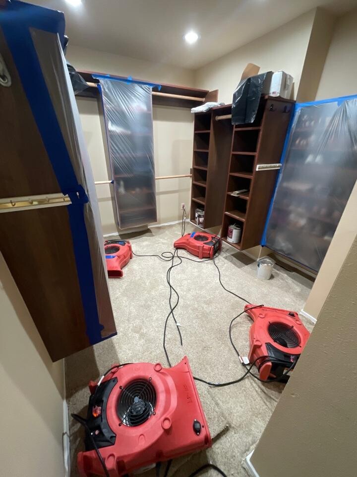 drying flooded closet don't DIY