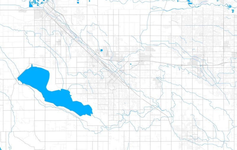 Rich detailed vector area map of Nampa, Idaho, USA. Map template for home decor.