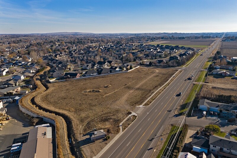 Residential Area With Empty Land Main Road in Nampa, Idaho