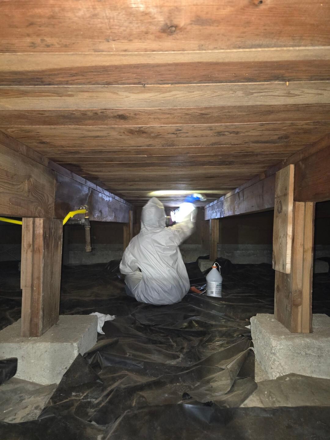 under the house water crawlspace cleanup 