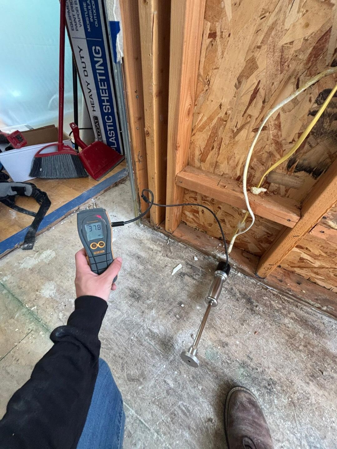 water meter for water damage restoration