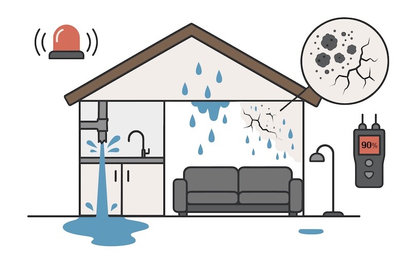 Garden City Water Remediation Red Truck