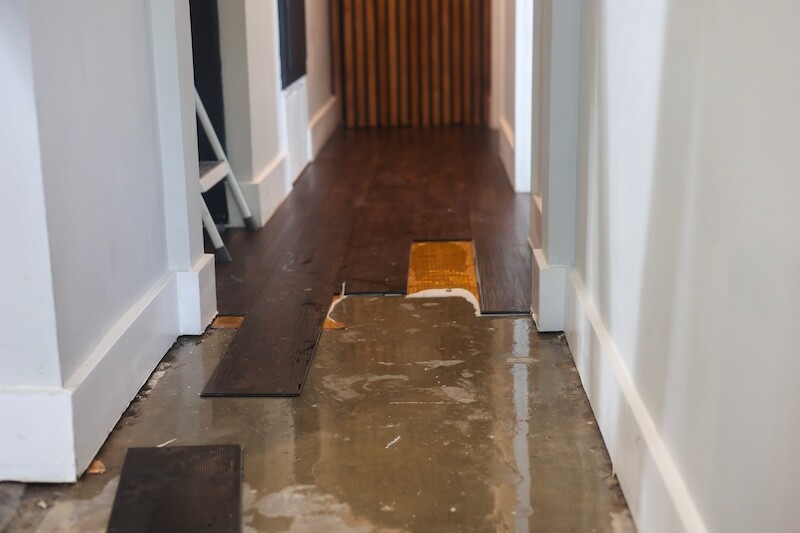 Water Damage on a Floor After-Hours