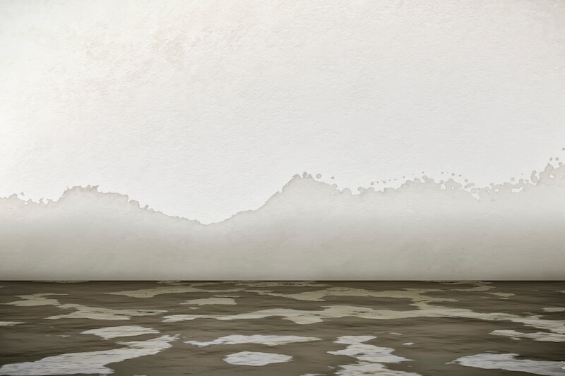 A 3d rendering of an interior water damage