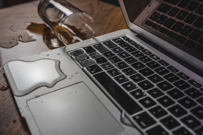 Water Damage to a laptop