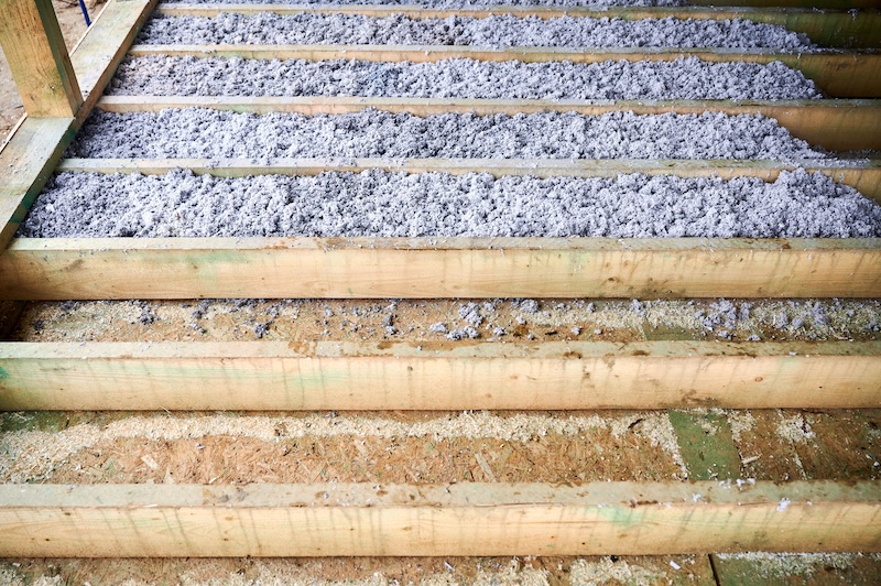 Cellulose paper insulation partially fills floor cavities of timber frame house during installation. Unfinished home construction detail, eco thermal material and energy efficiency concept SSUCv3H4sIAAAAAAAACpySwY6DIBCG75vsOxjONdGqjfZVmj0MOFZSCg1gN5um774DqGGve/P/ZviZn/H1+VEUjIOTgp2LV1CkpVKL8xa8NJpwdVi5RT2izcnTNqcqByBzhaP0xkpQOeTgxazhjgT1olTA71hkzoNfHLowy4oEeLySR4K7RRr4knSxFWKRTlCJsUPG3MIj21Ay/9fJ9PG1B76iFj9x4CyIRYWQglxSK7t9e7T3PBosozRZqqcRoEJDkzmBfICFP+ceVgqprxkxfo572ZyEWbS3Yao9DFPGPICr8OoTXYMbn8E5ah83nt0t6C8w9+webXzMtLqykZYTZN20x6qvT1U3NHU/1O1xbUgLnSX5xHE2I9LiJsc8lQwTMBQdFxy7shp6LFtS5TDUUHbNaTr2E041ctrF+xcAAP//AwA1Eae3uQIAAA==
