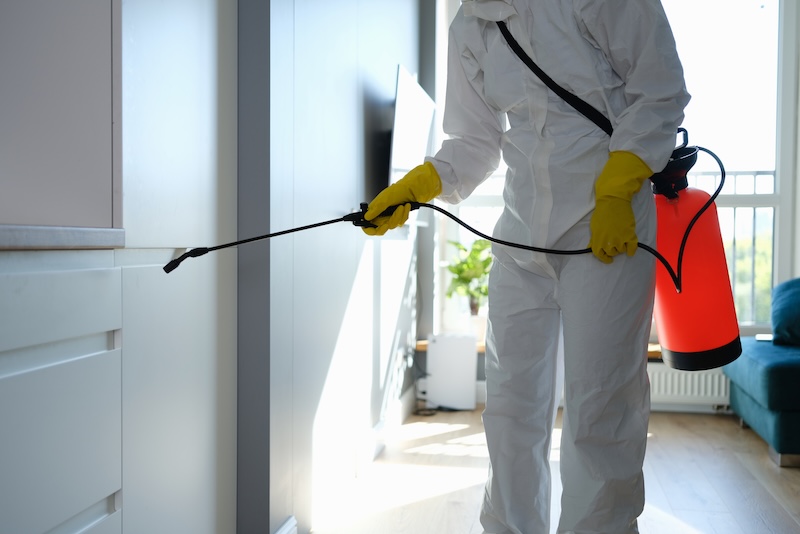 Worker in protective overalls and gloves disinfecting apartment. Disinsection concept SSUCv3H4sIAAAAAAAAA41Py46DMAz8F59B4tGKx69UezCJoVaBVInZaoXy7+tQqr1uDtaMJ/aMd2ALPbTXdjRdXeQlmSEvteY41JjbEsexu3TYVBfIwKIQ9GVdNU1VXtuiquq20JfBgIEN9DvwPG9BPAq7FXpVPK2W/AHJsjjPOCuLGQRB2QIFHVNmdPek6sE/+2576mtANQ/bkEDM/tn7ygAnWs1P2h9TkJnwsLup9HgJ+eX0dnJPERN8eja8TmcmPcUtb7w6SbOHgzjzYHsOv8+4s3Z98oLtOTu0ZE95GxYW+VBP30yvv98xxl8f1PTghAEAAA==