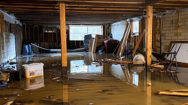Water Sump pump in a house