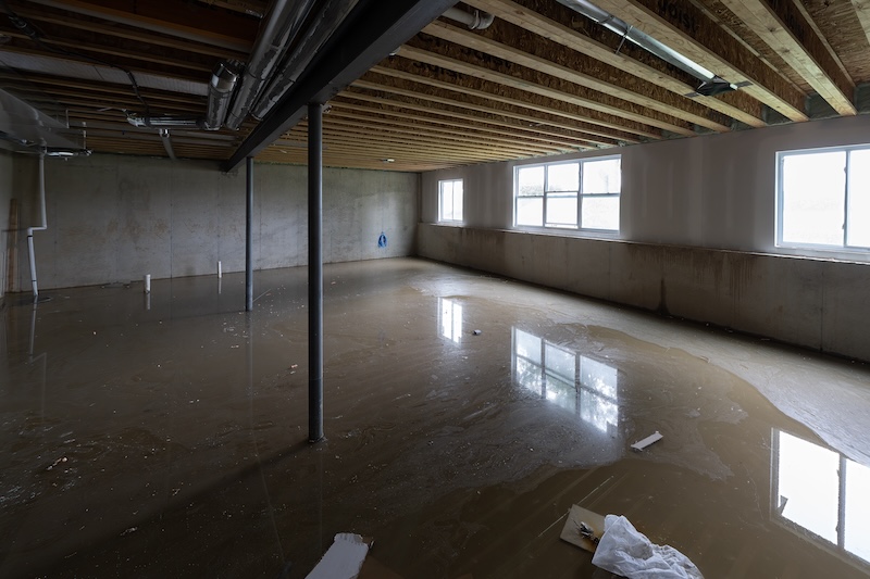 sump pump failed and basement has flooded with water