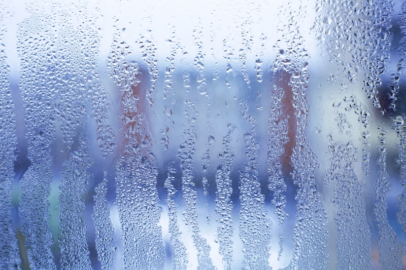 blue Misted glass background