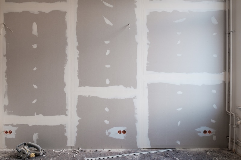 drywall background during flat renovation - dry wall room renovation