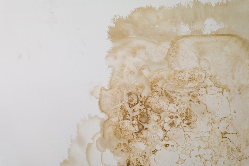 white ceiling damaged by water